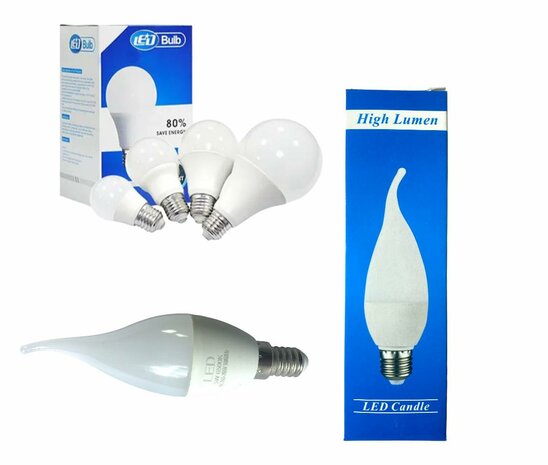 Lampe LED bougie LED lumi&egrave;re blanche E14 &eacute;nergie A