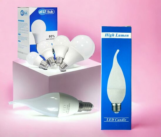 LED-Lampe, LED-Kerzenlampe, wei&szlig;es Licht, E14, Energie A