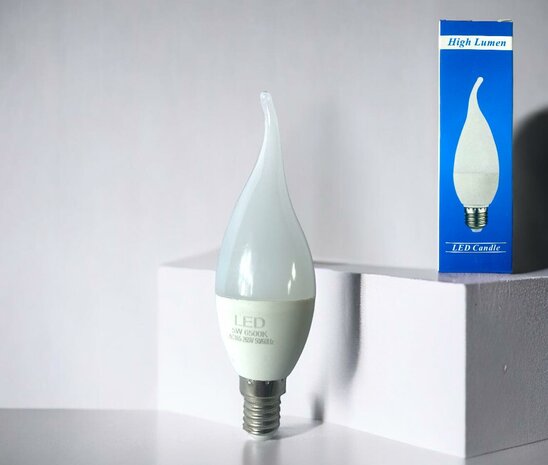 LED-Lampe, LED-Kerzenlampe, wei&szlig;es Licht, E14, Energie A