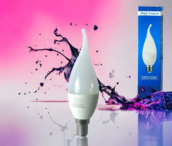 Lampe LED bougie LED lumi&egrave;re blanche E14 &eacute;nergie A