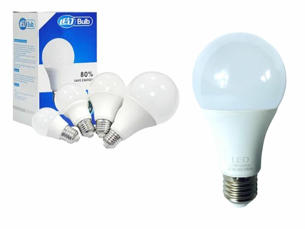 LED lamp - E27 fitting - 1W vervangt 18W - 6500K daglicht wit Energy A