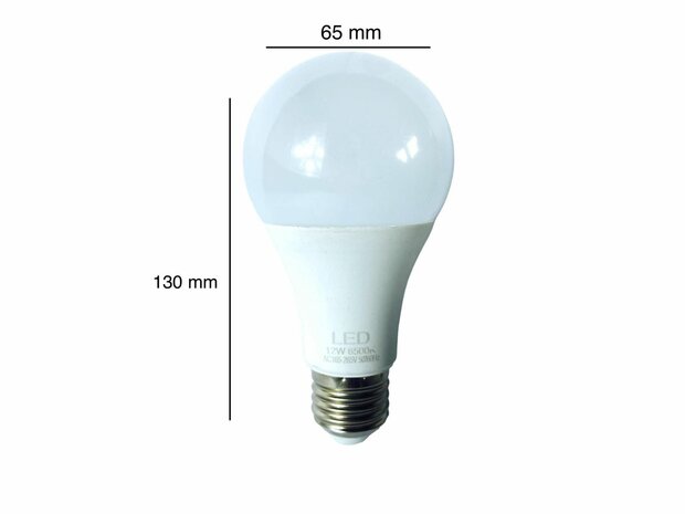 LED lamp - E27 fitting - 1W replaces 12W - 6500K daylight white Energy A