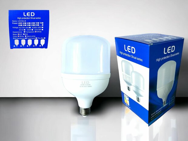 LED lamp - E27 fitting - 1W vervangt 40W - 6500K daglicht wit Energy A