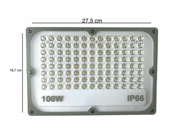 LED Floodlight PRO IP67 - 100W 9000 Lumen - 6500K daylight white - 3 year warranty