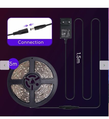 Led strip - 5m - 15 kleuren - Inclusief afstandbediening