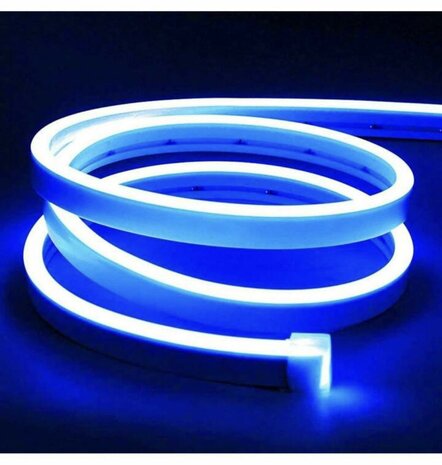 LED-neonlicht - 5m 12V laagspanning 12 mm (Kleur: neutraal Blauw )