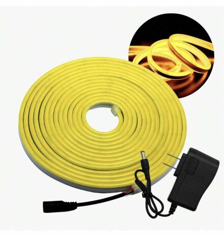 N&eacute;on LED - 5m 12V basse tension 12 mm (Couleur : Jaune)