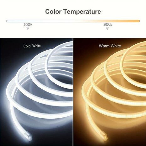 LED Strip COB - 50 Meter los - 2700k - Warm wit - 480LED/m | IP65