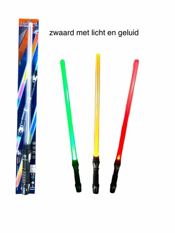 Zwaard Space Star 72cm - LED Gekleurde Lamp Stok Lampjes en geluid 