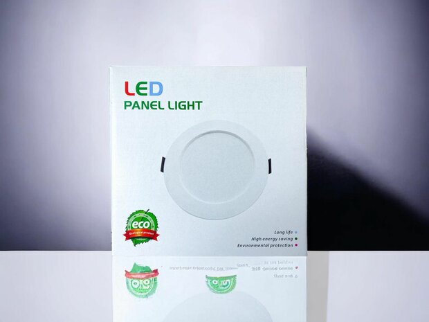 LED-paneel | 12 Watt | Rond | Inbouwplafondlamp (natuurlijk wit) &Oslash;112mm