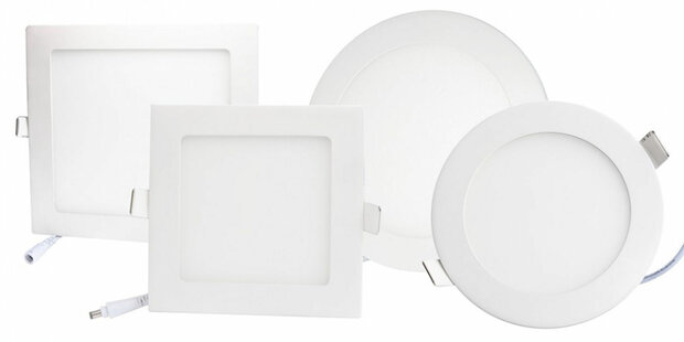 LED-paneel | 12 Watt | Rond | Inbouwplafondlamp (natuurlijk wit) &Oslash;112mm