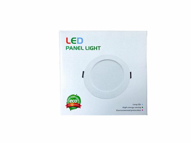 LED-paneel | 12 Watt | Rond | Inbouwplafondlamp (natuurlijk wit) &Oslash;112mm