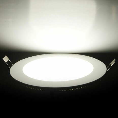 LED-paneel | 12 Watt | Rond | Inbouwplafondlamp (natuurlijk wit) &Oslash;112mm