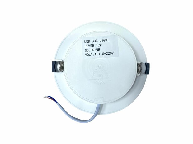 LED-paneel | 12 Watt | Rond | Inbouwplafondlamp (natuurlijk wit) &Oslash;112mm