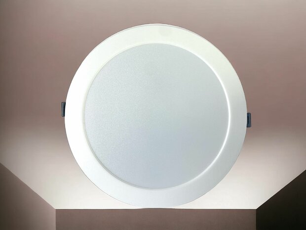 LED panel | 22 Watts | Round | Recessed ceiling lamp (natural white) &Oslash;185mm