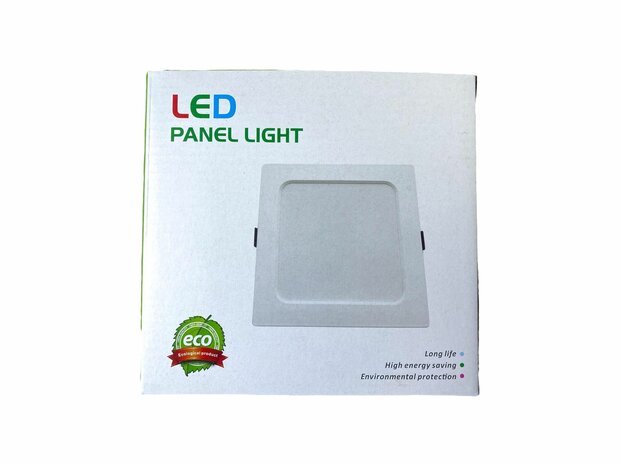 LED-paneel | 7 Watt | Vierkant | Inbouwplafondlamp (natuurlijk wit) 90X90mm