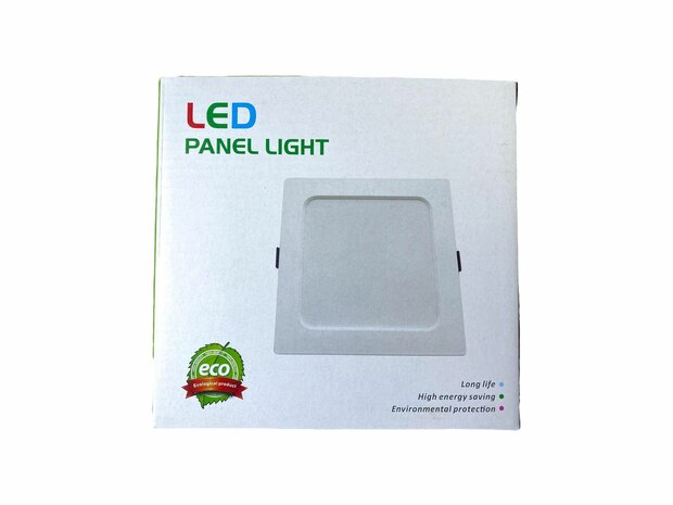 LED-paneel | 22 Watt | Vierkant | Inbouwplafondlamp (natuurlijk wit) 185X185mm