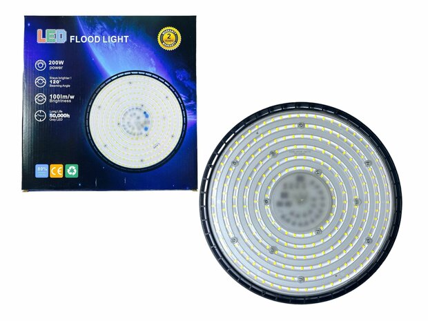 UFO LED Hoogbouwverlichting 200W Magazijn Industri&euml;le Fabriek Lichtlamp Laagbouw