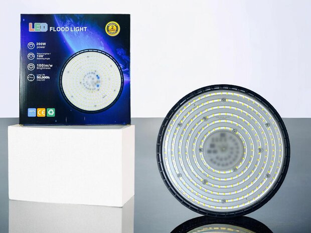 UFO LED Hoogbouwverlichting 200W Magazijn Industri&euml;le Fabriek Lichtlamp Laagbouw