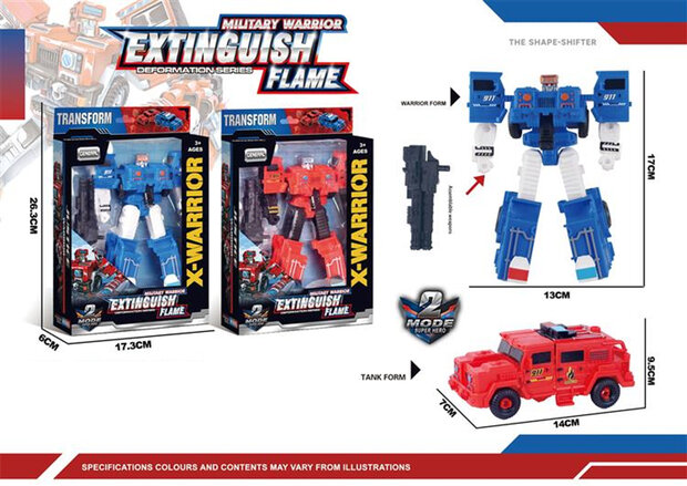Transform X-Warrior ExtingGuish Flame &nbsp;- robot and car 2in1