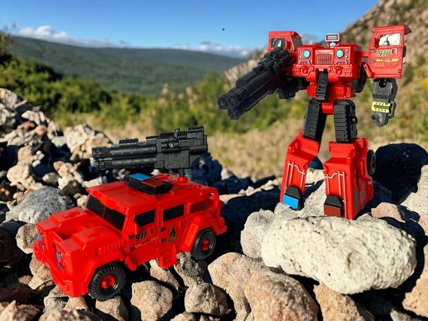Transform X-Warrior ExtingGuish Flame &nbsp;- robot and car 2in1