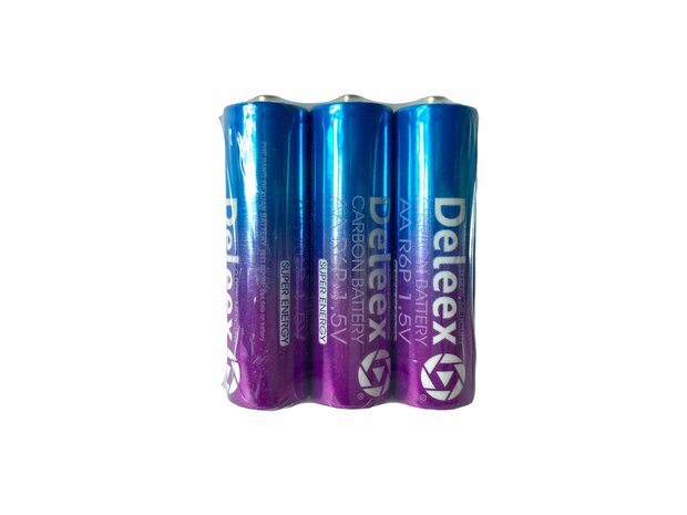 Batterijen Deleex - AA - R6P 1.5V - 3- stuks in pak