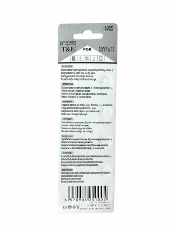 AG 7 / 395A  Knoopcel batterijen&nbsp;Alkaline