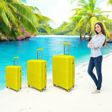 Kofferset - Trolley-Set 3-teilig - Reisekoffer aus PP-Silikon G