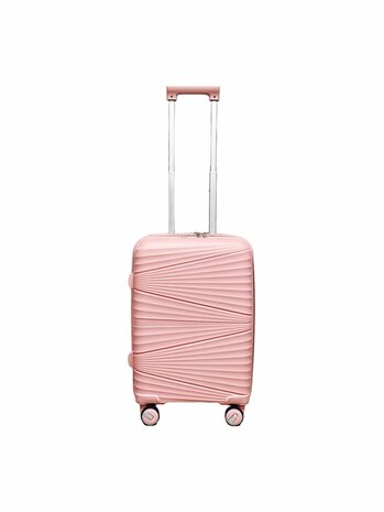 Kofferset - Trolleyset 3-delig - PP silicone reiskoffer pastelroze
