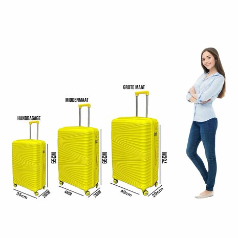Kofferset - Trolley-Set 3-teilig - Reisekoffer aus PP-Silikon G