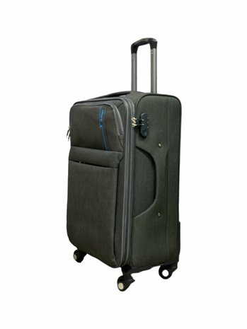 Kofferset 3-delige Stoffen Uitbreidbare - Polyester - Europe Travel grijs