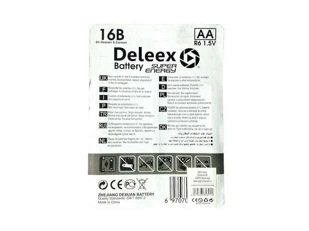 Deleex batterijen-AA 16st. pak
