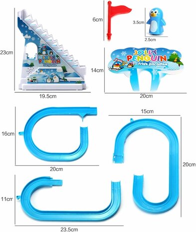 Penguin Race glijbaan -  speelgoed  penguins jolly  - 42 CM