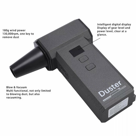 Violent Duster 2in1 - Turbo Jet Fan blower - 130000 RPM - Blaast en zuigt - USB C