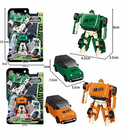 Fighter Warrior Bots - Suba Racer &ndash; 2-in-1 Transformeerbare Robot &amp; auto