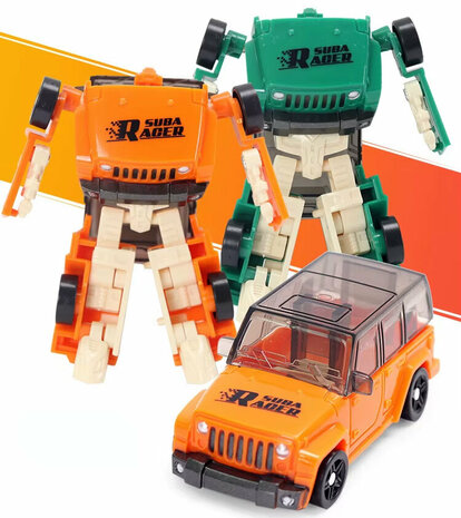Fighter Warrior Bots - Suba Racer &ndash; 2-in-1 Transformeerbare Robot &amp; auto