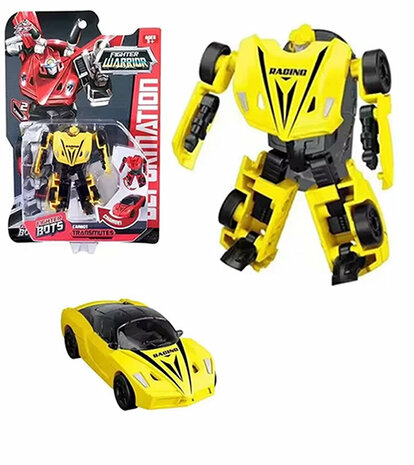 Transformeerbare Robot &amp; sportauto Fighter Warrior Bots - Suba Racer &ndash; 2-in-1 per 2 stuks