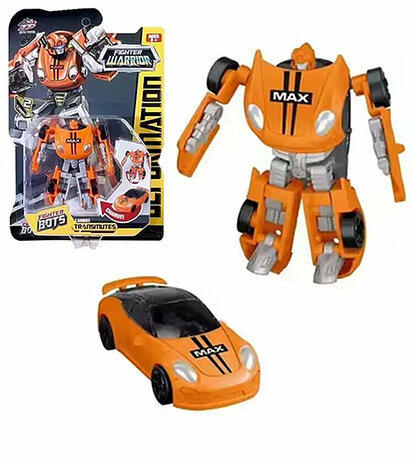 Transformeerbare Robot &amp; sportauto ( per 2 stuks ) Fighter - Warrior - Bots - Suba Racer 2-in-1 