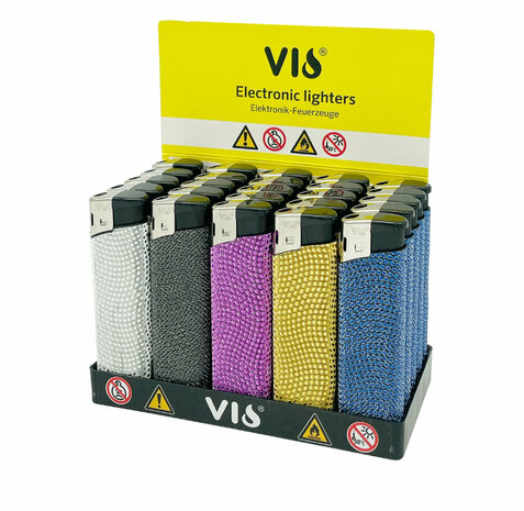 Klikaanstekers &ndash; 25 stuks in Tray (met Glitter Print) VIO Navulbare 