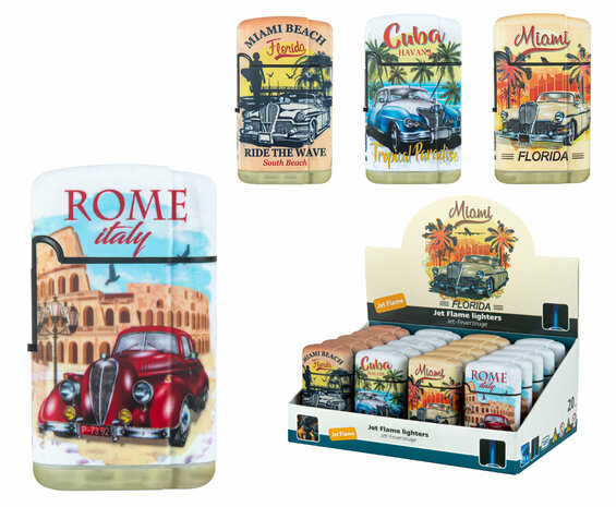 Turbo aanstekers - 20 stuks - Beach cuba-miami-roma-florida - Twind aansteker