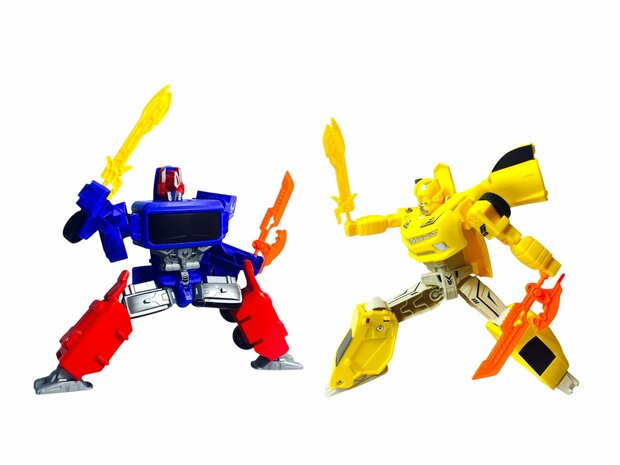 Transform Mecha Robots &ndash; 2in1 robot en auto - set van 2 stuks