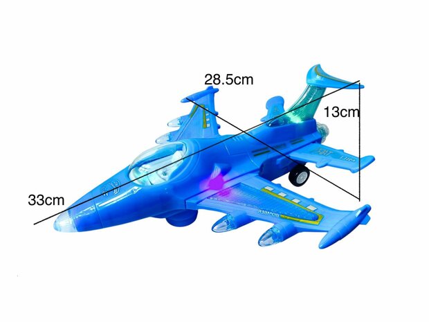 Aerial Warfare Jet &ndash; De Ultieme Stoere Straaljager - Led lichtjes - geluid - vliegtuig 33CM