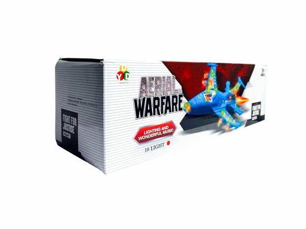 Aerial Warfare Jet &ndash; De Ultieme Stoere Straaljager - Led lichtjes - geluid - vliegtuig 33CM