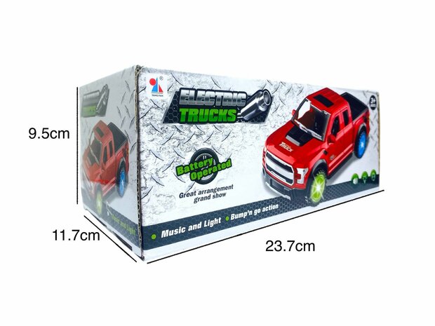 Pickup auto speelgoed - Super Max - acrobatisch beweging met licht en geluid (23.5 cm)