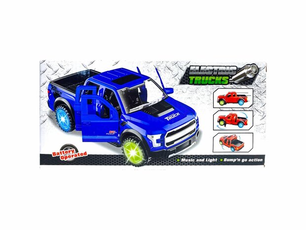 Pickup auto speelgoed - Super Max - acrobatisch beweging met licht en geluid (23.5 cm)