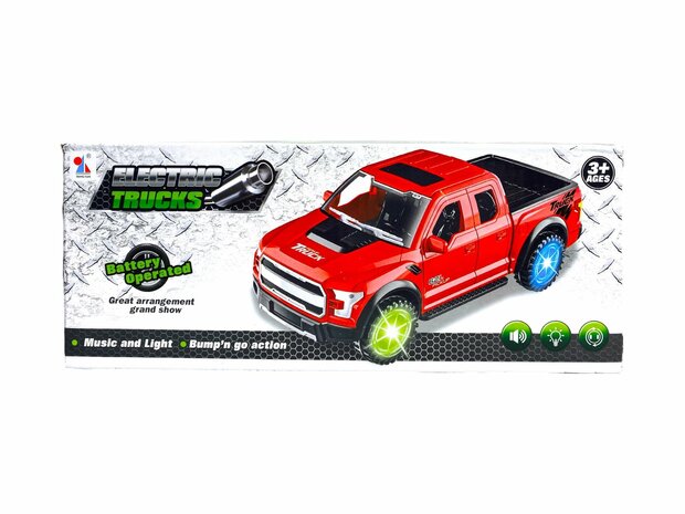 Pickup auto speelgoed - Super Max - acrobatisch beweging met licht en geluid (23.5 cm)