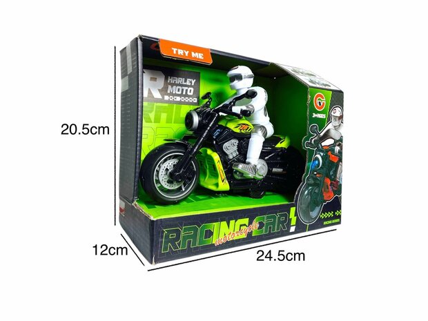 Race motorfiets speelgoed - met sirene en licht  - frictie aandrijving 