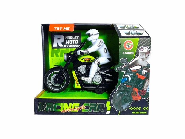 Race motorfiets speelgoed - met sirene en licht  - frictie aandrijving 