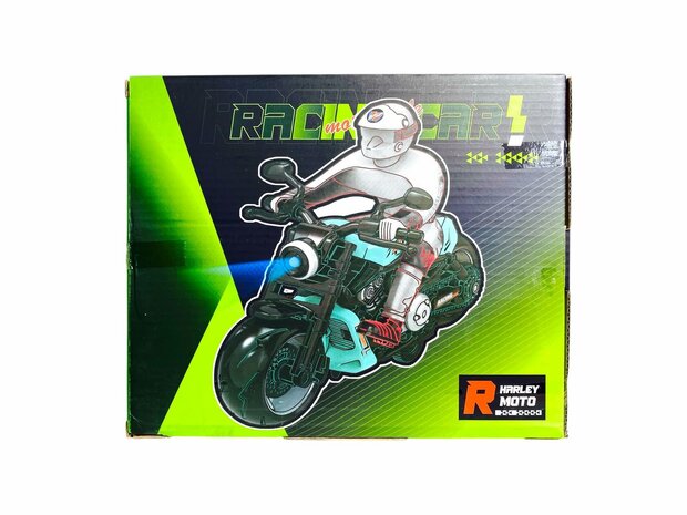 Race motorfiets speelgoed - met sirene en licht  - frictie aandrijving 