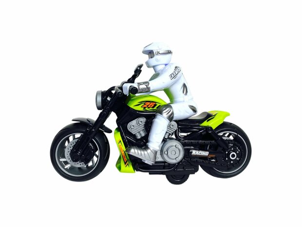 Race motorfiets speelgoed - met sirene en licht  - frictie aandrijving 